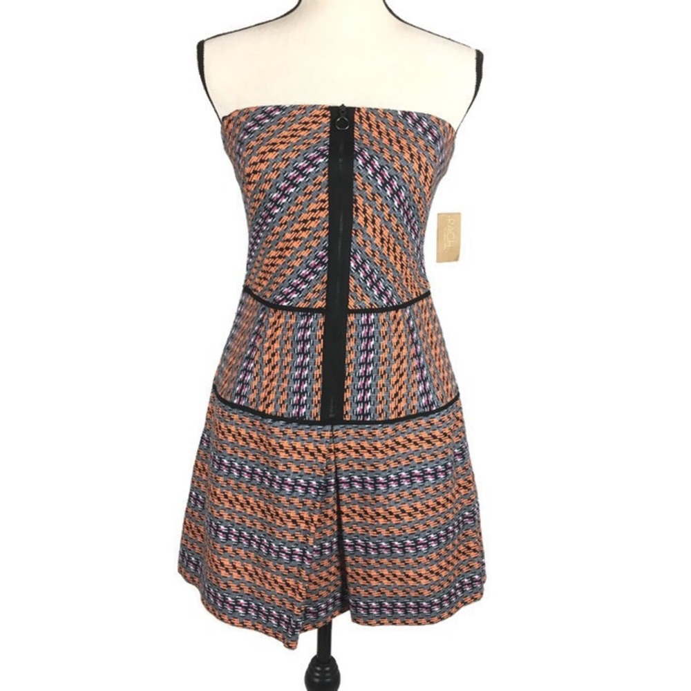 Rachel Roy Strapless Exposed Zip Dress